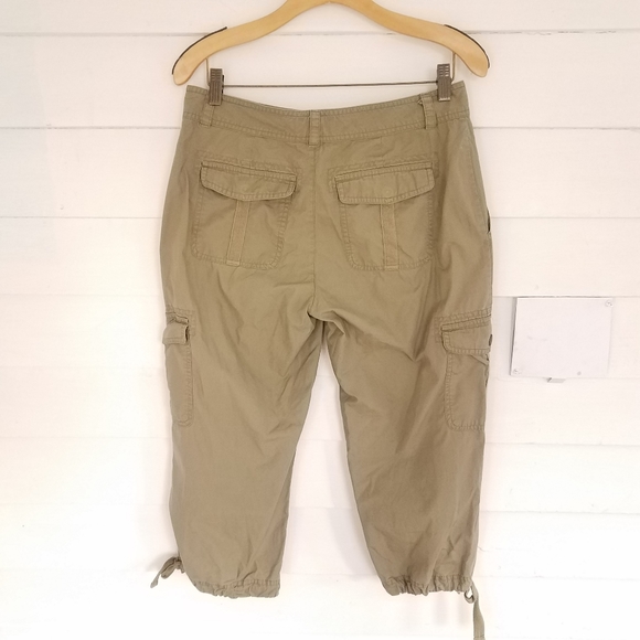 Chaps Denim Cropped Cargo Pants, Sm. - Picture 2 of 6